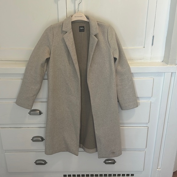 Zara Jackets & Coats Zara Long Grey Coat Poshmark